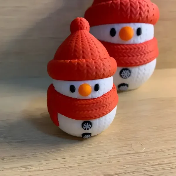 Bulk Christmas snowman figurines with detailed knit textures and snowflake patterns for retail sales