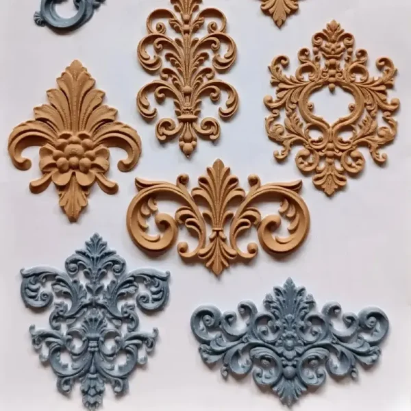 Baroque-style 3D printed medallion showcasing elaborate relief design for B2B clients