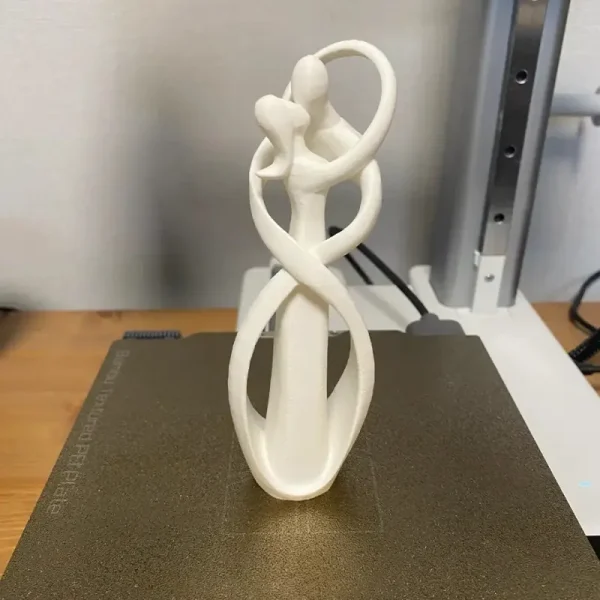 Custom 3D printed infinity love sculpture showcasing eternal love symbolism for B2B clients and events