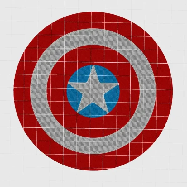 3D printed patriotic shield coaster showcasing detailed Captain America design for B2B clients