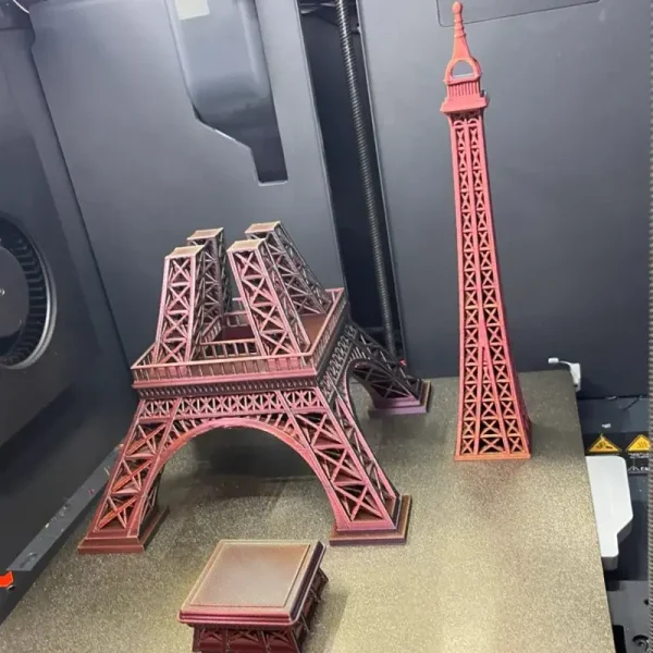 Close-up view of the Eiffel Tower replica showcasing intricate lattice details for B2B clients