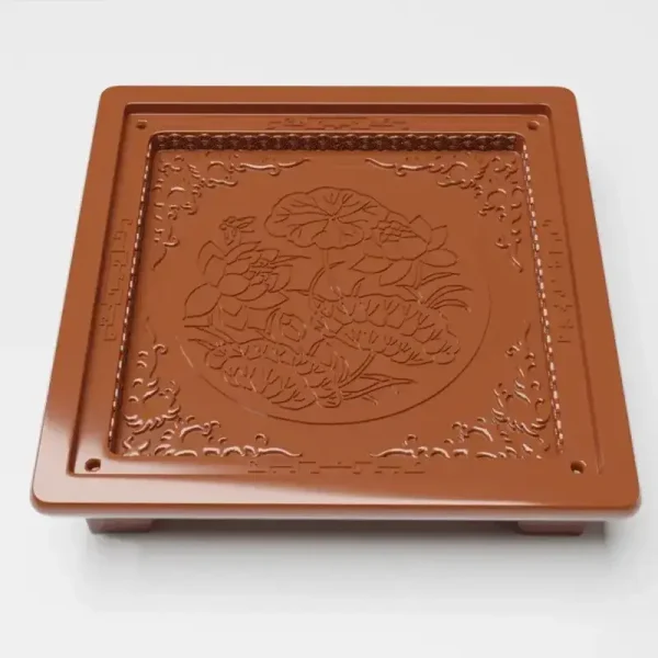 Custom 3D printed Chinese-style incense burner featuring floral motifs and geometric patterns for overseas B2B markets