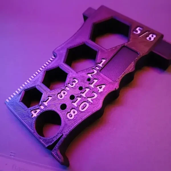 Detailed view of precision socket sizing tool highlighting size markings and ergonomic design for professional use