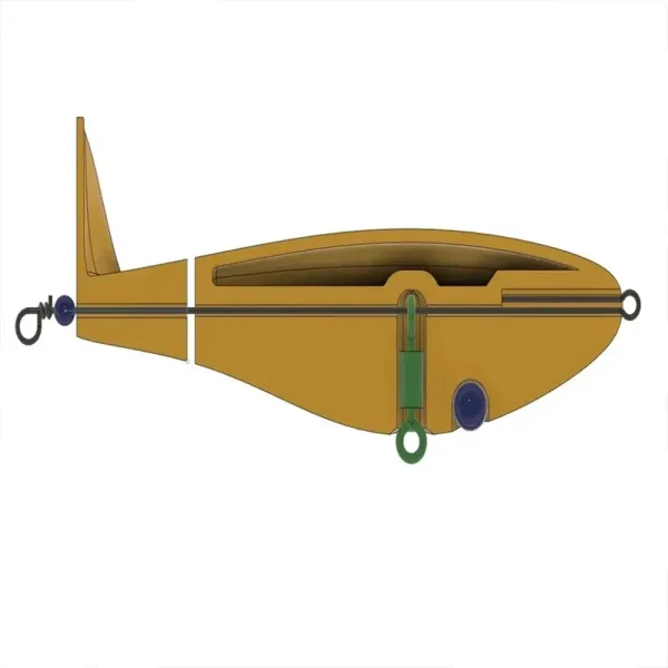 Detailed view of custom fishing lure designs showcasing 3D printed details for B2B clients