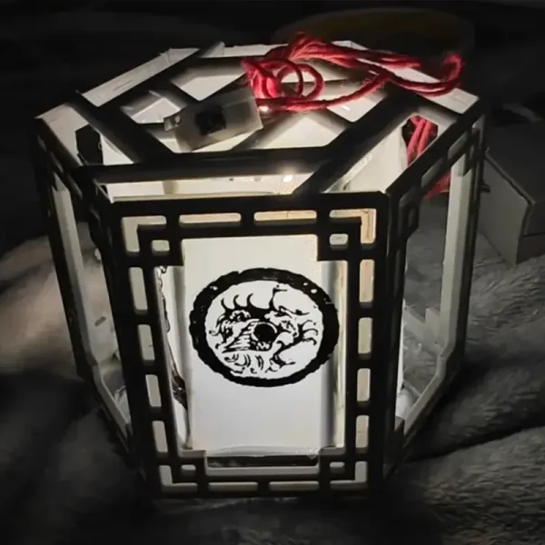 Premium 3D printed Chinese-style lantern with traditional patterns, ideal for hotels, restaurants, and cultural event decoration