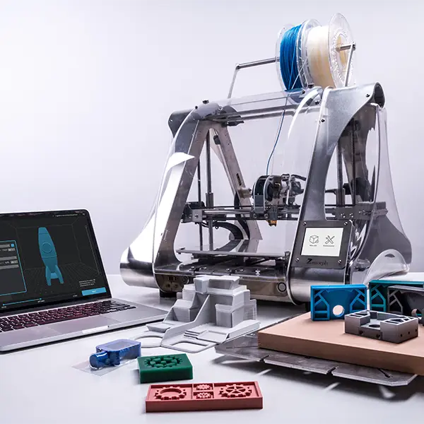 A simple, clean infographic showing three steps: 1. Request Quote, 2. Review & Approve, 3. Receive Parts, illustrating how to order 3D printed items online with Yuesun3D.